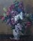 Alexis Louis Roche, Bouquet de Fleurs, tulipes, lilas et pivoines, Huile sur Toile 1