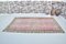 Vintage Floral Pattern Distressed Pink Decor Rug 1