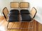 Black Leather S32 Cantilever Chairs by Marcel Breuer for Thonet, 1980s, Set of 4, Image 4