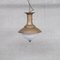 Grandes Lampes à Suspension en Laiton et Opaline, Set de 2 8