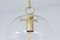 Brass & Glass Pendant Lamp by Hans-Agne Jakobsson for Hans-Agne Jakobsson Ab Markaryd, Sweden, 1960s 5