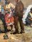 Josep Serra I, Santa Serranta Gitans en tenues de festivité, Oil on Wood, Framed 8