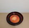 Vintage Finnish Brown Ceramic with Orange Glaze Wall Plate from Stromit, 1970s 4