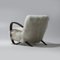 Czechoslovakian H-269 Lounge Chairs in Tibetan Sheepskin by Jindřich Halabala for Up Závody, 1930s, Set of 2, Image 9