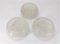 3-Ceiling Lights in Pressed White Glass with Molded Snails Motifs, Set of 3 5