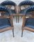 French Dining Armchairs in Leather and Walnut, 1950s, Set of 4, Image 2