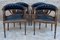 French Dining Armchairs in Leather and Walnut, 1950s, Set of 4, Image 11