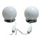 Table Lamps in Chrome and White Glass, Set of 2, Image 2