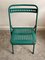 French Garden Patio Chairs in Green Metal, 1950s, Set of 6 7