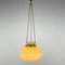 Glass & Brass Pendant Light, 1950s 7