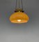 Glass & Brass Pendant Light, 1950s 5