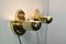 Cubistic Brass Wall Lamps, 1920s, Set of 2 4
