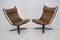 Falcon Lounge Chairs in Leather by Sigurd Ressell for Vatne Møbler, Norway, 1970s, Set of 2 3