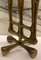 Austrian Brutalist Skeletal Brass 3-Candle Candleholder, 1950s 10
