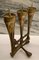 Austrian Brutalist Skeletal Brass 3-Candle Candleholder, 1950s 13