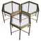 Brass & Faux Bamboo Side Tables attributed to Maison Bagues, 1960s, Set of 3 1