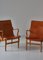 Scandinavian Modern Eva Lounge Chairs in Saddle Leather attributed to Bruno Mathsson, 1970s, Set of 2 16