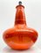 Mid-Century Modern Rot Orange Keramik Tischlampe, Belgien, 1960er 7