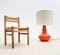 Mid-Century Modern Red Orange Ceramic Table Lamp, Belgium, 1960s, Image 2