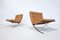 Barcelona Chairs in Cognac Leather by Mies van der Rohe for Knoll, 1960s, Set of 2, Image 15