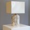 Lampada da tavolo brutalista in marmo di Maison Jansen, anni '80, Immagine 2