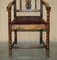 Scottish Edwardian Oak Bobbin Carver Armchairs, 1900s, Set of 2 5