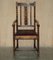 Scottish Edwardian Oak Bobbin Carver Armchairs, 1900s, Set of 2, Image 3