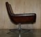 Metropolitan Swivel Armchairs in Hand Dyed Brown Leather from B&B Italia, Set of 2 17