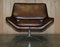 Metropolitan Swivel Armchairs in Hand Dyed Brown Leather from B&B Italia, Set of 2 4