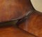 Butacas giratorias Metropolitan de cuero marrón teñido a mano de B&B Italia. Juego de 2, Imagen 16