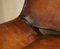 Butacas giratorias Metropolitan de cuero marrón teñido a mano de B&B Italia. Juego de 2, Imagen 15