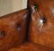 George III Brown Leather Chesterfield Armchair, 1780s, Image 15