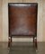 George III Brown Leather Chesterfield Armchair, 1780s 19