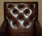 George III Brown Leather Chesterfield Armchair, 1780s, Image 9