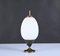 Mid-Century Modern Italian Egg-Shaped Table Lamp in Brass and Opaline Glass, 1950s 11