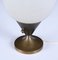 Mid-Century Modern Italian Egg-Shaped Table Lamp in Brass and Opaline Glass, 1950s 9