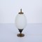 Mid-Century Modern Italian Egg-Shaped Table Lamp in Brass and Opaline Glass, 1950s 14