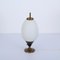 Mid-Century Modern Italian Egg-Shaped Table Lamp in Brass and Opaline Glass, 1950s, Image 14
