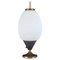 Mid-Century Modern Italian Egg-Shaped Table Lamp in Brass and Opaline Glass, 1950s 4