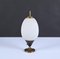 Mid-Century Modern Italian Egg-Shaped Table Lamp in Brass and Opaline Glass, 1950s 3