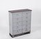 Vintage Italian Industrial Cabinet in Metal and Leather, 1950s, Image 4