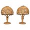 Mid-Century Bamboo & Rattan Table Lamps in the style of Louis Sognot, Italy, 1960s, Set of 2 1