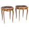 19th Century French Louis Revival Ormolu Occasional Tables with Marble Tops, Set of 2 1