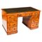 19th Century Victorian Burr Walnut Partners Pedestal Desk 1