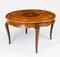 Early 20th Century Burr Walnut Marquetry Centre or Dining Table, Image 14