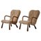 Clam Lounge Chairs in Lambswool from Skive Møbelfabrik, Denmark, 1940s-1950s, Image 1