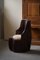 Schwedischer Handgeschnitzter Stump Chair mit Sitz aus Lammwolle, 1900er 2