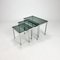 Chrome & Smoked Glass Nesting Tables, 1970s, Set of 3 5