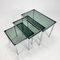 Chrome & Smoked Glass Nesting Tables, 1970s, Set of 3 2