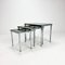 Chrome & Smoked Glass Nesting Tables, 1970s, Set of 3 7